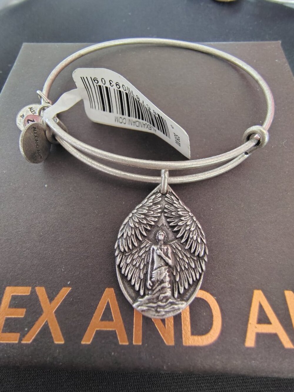 Alex and Ani Guardian of Peace Silver Tone Bracelet    857